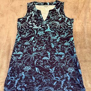 Lands' End Splitneck Swim Cover-Up - Tunic-Style Dress